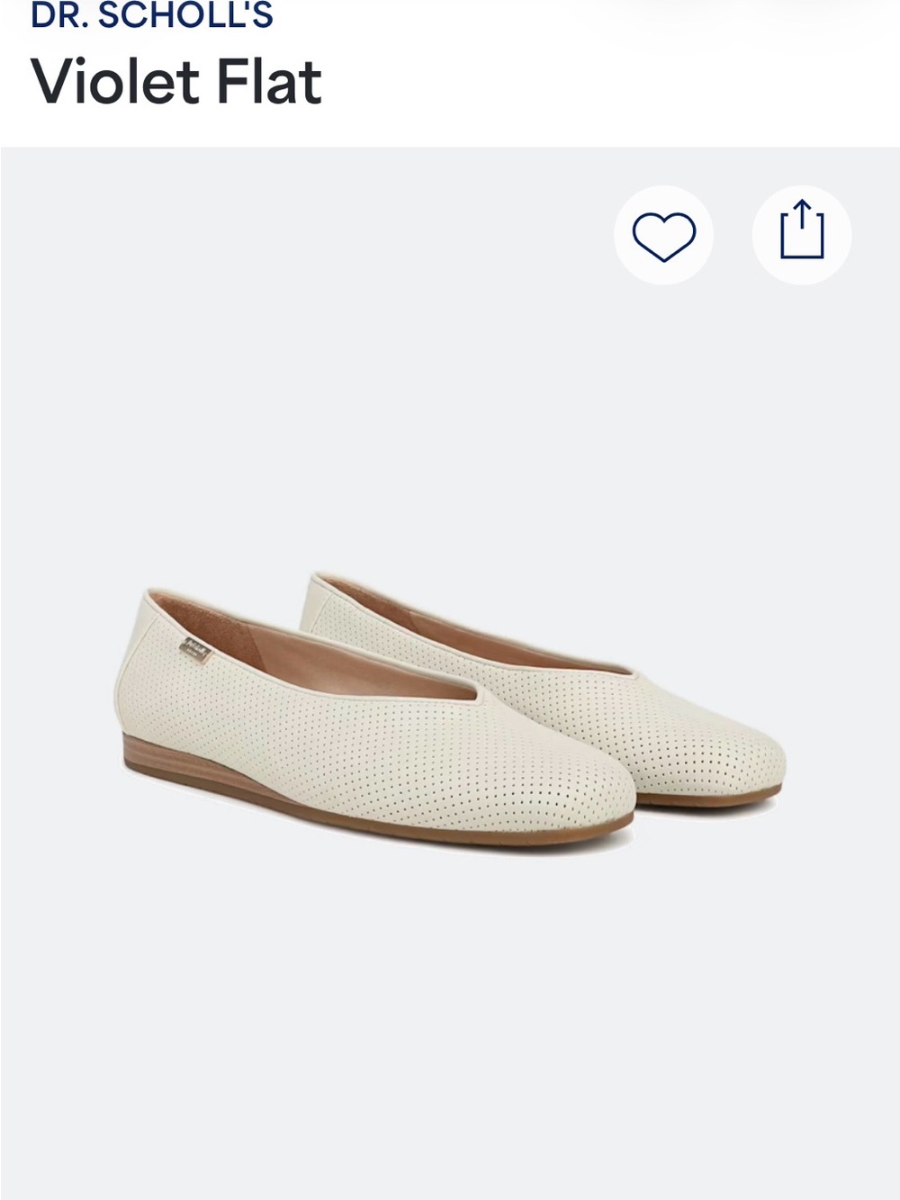 Dr. Scholl's Cream Perforated Slip-On Flats